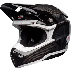 Bell Moto-10 Spherical Solid, Motocrosshelm - Schwarz/Weiß - L