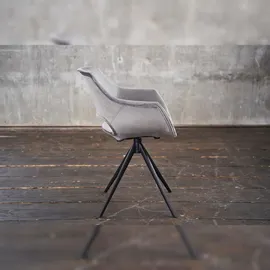 KAWOLA Zaja Velvet drehbar grau