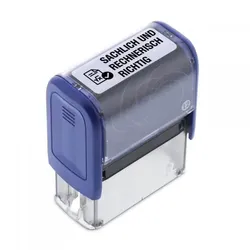 Lagertext Stempel Sachlich und Rechnerisch richtig (Dormy Imprint 11)