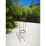 Garten Rankhilfe aus Metall Rost Ranksäule Edelrost Rosenbogen H180cm und H160cm (031794: 37 * 37*H180cm)