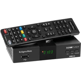 Krüger&Matz Tuner DVB-T2 H.265 HEVC Auflösung 1920x1080 px KM0550D Timer Timeshift Teletext Favoriten Kanäle 512 MB RAM