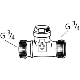 HEIMEIER Rücklaufverschraubung G 3/4 x G 3/4 AG