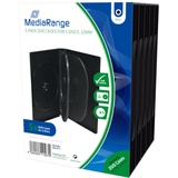 MediaRange DVD Case - Medien-Aufbewahrungsbox - Kapazität: 5 Discs, 22mm, schwarz, 5)