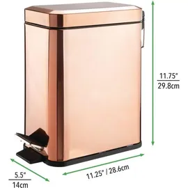 MetroDecor Tretmülleimer 5 l Rotgold