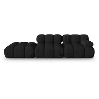Micadoni Sofa Bellis, modular 4-Sitzer schwarz