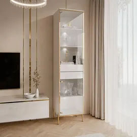 lookway Vitrine Aurora 0 x 0 x 0 cm Weiß/Gold