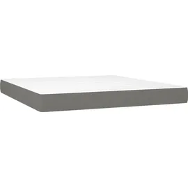 vidaXL Boxspringbett mit Matratze Dunkelgrau 180x200 cm Stoff