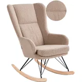 Schaukelsessel LUOMA Bouclé Beige