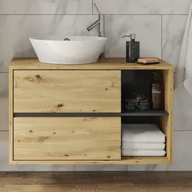 Vicco Waschbeckenunterschrank Viola Eiche Badschrank hängend