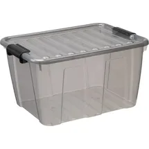 PLAST TEAM Vertriebs GmbH Plast Team Aufbewahrungsbox 30 L 1-tlg. grau-transparent