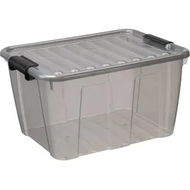 PLAST TEAM Vertriebs GmbH Plast Team Aufbewahrungsbox 30 L 1-tlg. grau-transparent