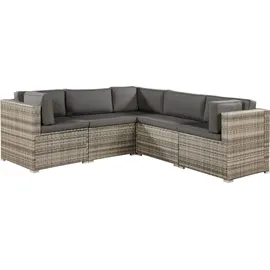 Juskys Nassau Lounge-Set beige-grau/dunkelgrau