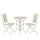 vidaXL 3-tlg. Bistro-Set Stahl Weiß