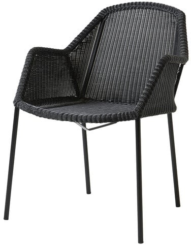 Stapelstuhl Breeze Cane-line schwarz, Designer Christina Strand, Niels Hvass, 83x60x62 cm