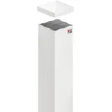 KM Zaun Zaunpfosten 7x7x160cm Weiß
