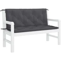 vidaXL Bankauflage 120 x 50 x 7 cm anthrazit 2 St.