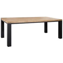 Massivmoebel24 Esstisch Wildeiche 220x100x76 Bianco Geölt Villanders 220