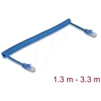 DeLock 90363 - RJ45 Spiralkabel Cat.6, 1,3 m bis