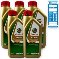 5x 1 Liter Castrol Motorenöl Edge Fluid Titanium 5W-30 M Motoröl Oil Ö 15BF68