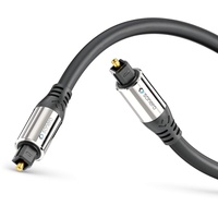 Sonero Premium optisches Toslink Kabel, 7,50m, vergoldete Kontakte, schwarz,