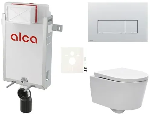 Alca Wand-WC Set für Einmauerung + SAT Brevis WC SIKOAW9