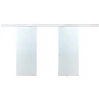 Vente-Unique Schiebetür, Transparent, Metall, Glas, Uni, 83x205x0.8 cm, Schlafzimmer, Kleiderschränke, Schrankzubehör