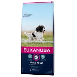 Eukanuba Adult Medium Breed Huhn Hundefutter 15 + 3 kg
