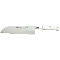 Arcos Serie Riviera Blanc - Santoku Messer - Klinge aus Nitrum geschmiedetem Edelstahl 180 mm - HandGriff Polyoxymethylen (POM) Farbe Weiße