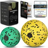 M.S.Lemberg M.S.Lemberg® Faszienball klein Set - Massageball für gezielte Selbstmassage von Faszien, Verspannungen, Triggerpunkt u.v.m. - Faszienkugel Massagekugel für Ganzkörper Massage - 2X Ball 8cm & 6cm