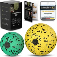 M.S.Lemberg M.S.Lemberg® Faszienball klein Set - Massageball für gezielte Selbstmassage von Faszien, Verspannungen, Triggerpunkt u.v.m. - Faszienkugel Massagekugel für Ganzkörper Massage - 2X Ball 8cm & 6cm