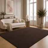 The CarPET Teppich THE CARPET "kuschelig & Super Soft, Anti-Rutsch Unterseite", braun, B:300cm H:16mm L:400cm, Polyester, Teppiche, Teppich, Waschbar bis 30 Grad, Felloptik, Wohnzimmer Teppich, Kundenliebling