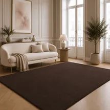 The CarPET Teppich THE CARPET "kuschelig & Super Soft, Anti-Rutsch Unterseite", braun, B:300cm H:16mm L:400cm, Polyester, Teppiche, Teppich, Waschbar bis 30 Grad, Felloptik, Wohnzimmer Teppich, Kundenliebling