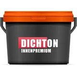DICHTON PREMIUM Wandfarbe matt 2,5l in weiß - Einschicht Dispersionsfarbe - scheuerfest, höchste Deckkraft, Desinfektionsmittelbeständig, lösemittelfrei, strapazierfähig - InnenPremium D.77W