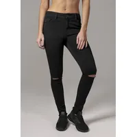 URBAN CLASSICS Ladies Cut Knee Pants in Schwarz, Größe