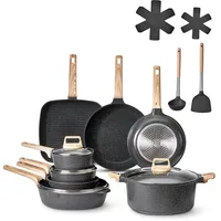 Vevor Topf-Set 19-tlg. mit Glasdeckel