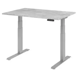 Schreibtisch XDKB12 120 x 80 cm, Farbe silberbeton
