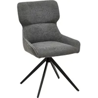 Livetastic Stuhl, Grau, Metall, Textil, Drehkreuz, 54x89x62.5 cm, Sitzfläche 360° drehbar, Esszimmer, Stühle, Esszimmerstühle