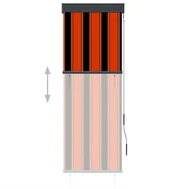 vidaXL Außenrollo 60 x 250 cm Braun/Orange