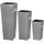 CASARIA Polyrattan, Blumentopf 3er-Set Grau