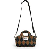 WOUF Handtasche Studio braun / grasgrün / schwarz / weiß