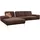 W.Schillig Eckcouch Leder 3-Sitzer Braun
