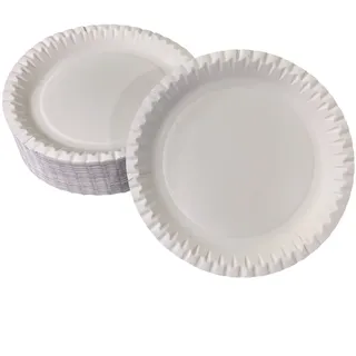 LogiPack GeRo 100 flache Pappteller weiß rund Durchmesser 23 cm