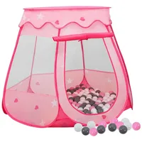 vidaXL Kinder-Spielzelt mit 250 Bällen Rosa 102x102x82 cm
