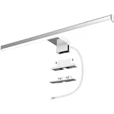 Azhien LED Spiegelleuchte Badezimmer 10W 820LM 60cm Neutralweiß 4000K, Slim14mm Breite 3in1 Montage IP44 230V Wandleuchte Spiegellampe 600mm,Kein Flimmern Badezimmerschrank Spiegelleuchten