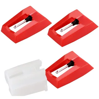 3 Stück Nadel für Plattenspieler Schallplattenspieler Nadel Diamant Nadel Plattenspieler Nadeln Ersatzzubehör für Schallplattenspieler, Phonograph