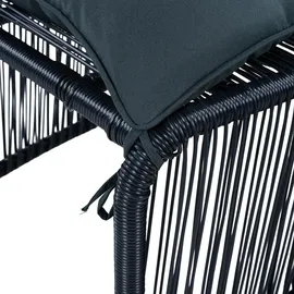 Okwish Gartenmöbel Set 5-tlg. Schwarz/Grau