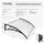 Tectake Vordach 150 x 93 cm transparent