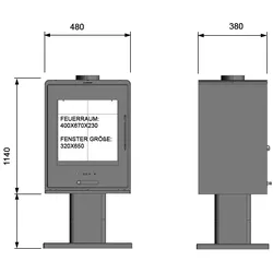Design-Kaminofen Klassik Kamin Ofen Kaminofen EcoDesign 10,05 kW EEK A+