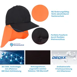 E.COOLINE Powercool SX3 Basecap PRO schwarz/orange L