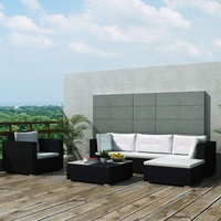 Festnight Lounge Set Gartenmöbel Set gartensofa Rattan Loungemöbel Sofa Poly Rattan gartenlounge balkonmöbel Balkon Lounge Rattan gartenmöbel Outdoor Sofa Lounge Set Outdoor gartengarnitur 6-TLG